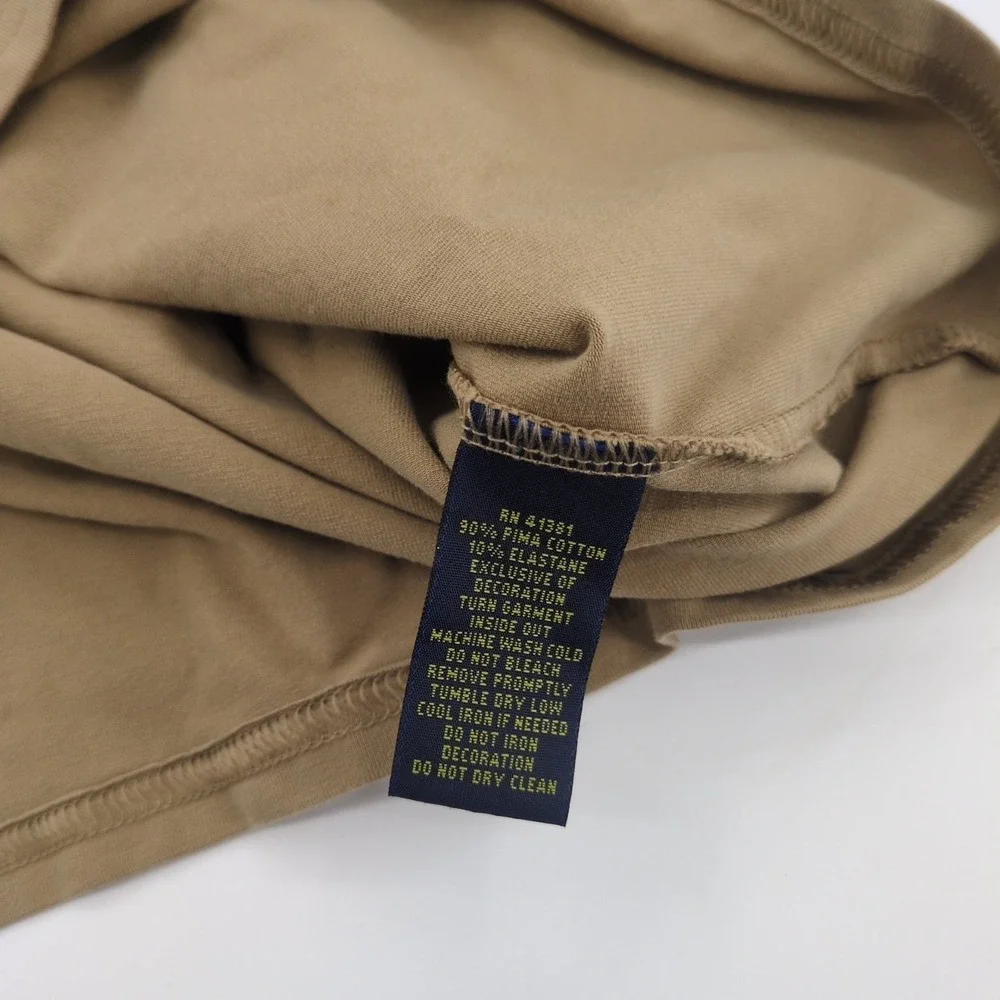 Polo Golf Ralph Lauren 1/4 Snap Zip Pullover Elbow Patches Brown Mens Small‎ EUC